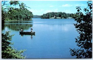 M-58394 Fishing on the Lake on Canoe Hello from Fairfield Glade Tennessee
