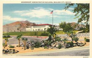 Vintage Postcard Government Administration Building Boulder City NV Clark County