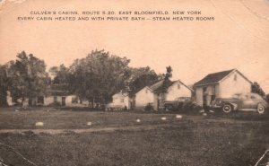 Bloomfield New York, Converse Cabins Private Bath Steam Heated Room Old Postcard