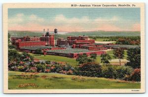 Postcard PA Meadville American Viscose Corporation Vintage Linen