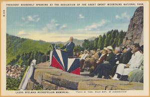 President Roosevelt at the Dedication of the Great Smoky Mountains Nat. Park
