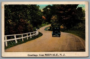 Postcard Midvale NJ c1925 Greetings From Midvale Passaic County Wanaque Cancel