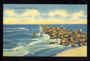 Salisbury, Massachusetts/MA Postcard, The Jetties, Salisbury Beach