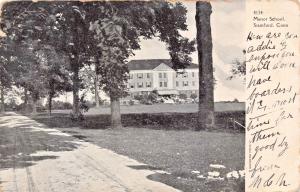 STAMFORD CONNECTICUTT~MANOR SCHOOL POSTCARD 1907 PSTMK