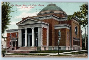 St Paul Minnesota Postcard Temple Avon Holly Avenue Building Exterior View 1911