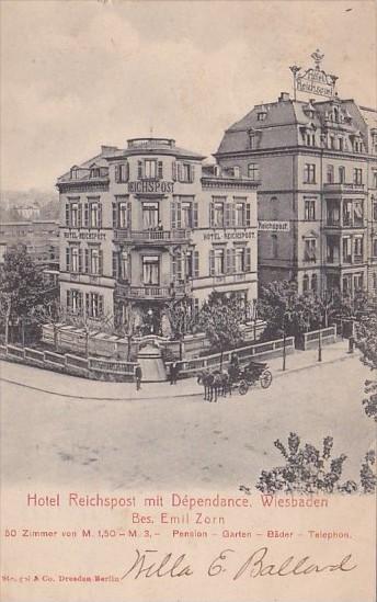 Hotel Reichspost mit Dependance Germany 1904