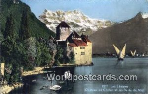 Chateau de Chillon et les Dents du Midi Lac Leman Swizerland Unused 