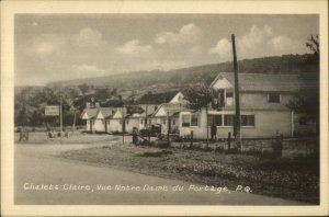 Vue Notre Dame Due Portage Quebec Chalets Claire Old Postcard