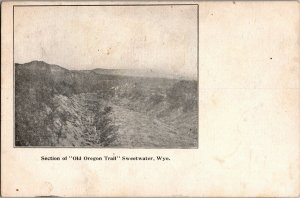 Section of Old Oregon Trail Sweetwater WY UDB Vintage Postcard V04