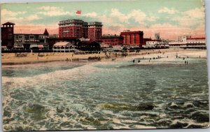 Postcard NJ Atlantic City  beachfront