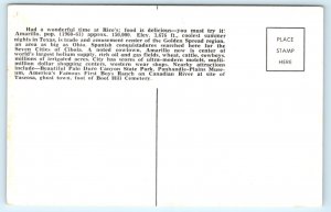 Route 66 Diner Rices Restaurant Amarillio TX Texas Postcard