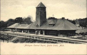 Battle Creek MI Michigan central Depot c1905 Postcard