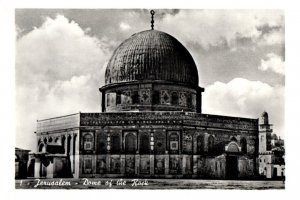 Dome Of The Rock Jerusalem Israel Black And White Postcard