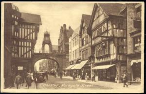 cheshire, CHESTER, Foregate Street (1940s) Cars, Shops