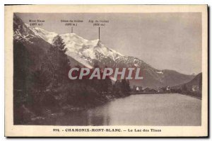 Old Postcard Chamonix Lake Tines
