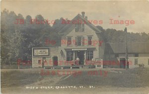 VT, Gassetts, Vermont, RPPC, J Boss's General Store, Eastern Illustrating Photo