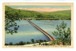 PA - Harrisburg. Rockville Bridge & Susquehanna River ca 1935