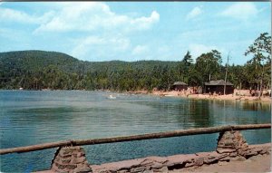 Haines Falls, NY New York  NORTH LAKE SWIMMING & CAMPING AREA Catskills Postcard