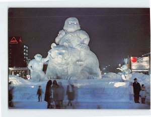 Postcard Snow Festival in Sapporo, Japan