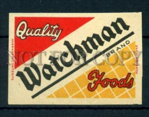 500765 WATCHMAN Foreign made Vintage match label