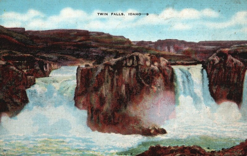 Vintage Postcard 1910's Twin Falls ID Idaho Snake River