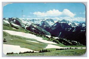 Olympic Mts. Ostruction Point Olympic National Park Washington c1952 Postcard