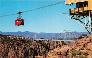 CANON CITY COLORADO FAMOUS ROYAL GORGE~AERIAL TRAMWAY~ARKANSAS RIVER POSTCARD