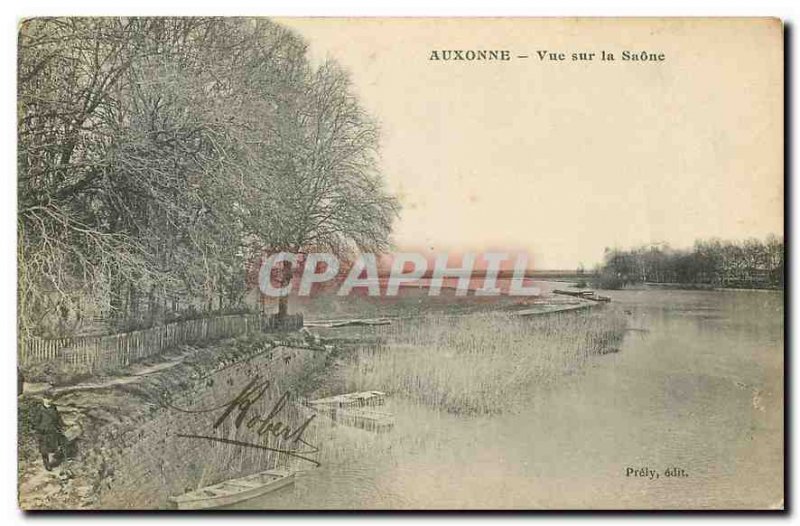 Old Postcard Auxonne view of the Saone