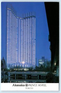 TOKYO, JAPAN ~ Night View AKASAKA PRINCE HOTEL  4x6 Postcard