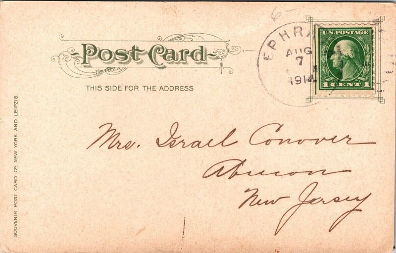 Cloisters Brother House Ephrata PA Pennsylvania Antique Postcard PM Cancel UDB 
