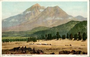 View of the San Francisco Peaks, Flagstaff AZ Vintage Postcard E29