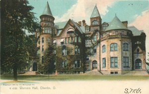 Postcard 1906 Ohio Oberlin Warner's Hall Rotograph undivided OH24-3494