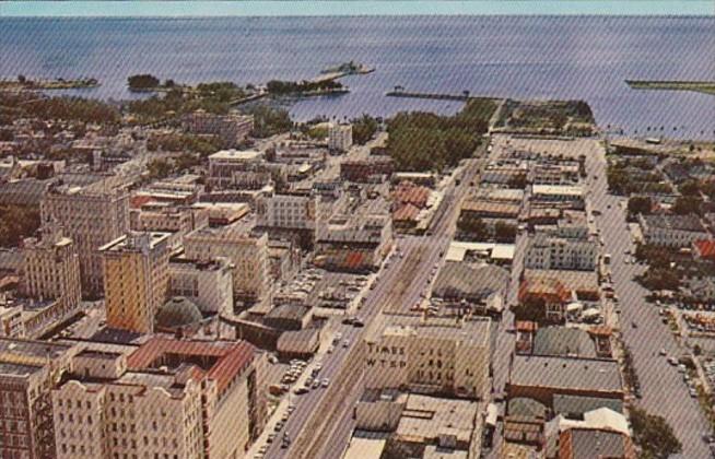 Florida St Petersburg Aerial View Of Downtown 1957