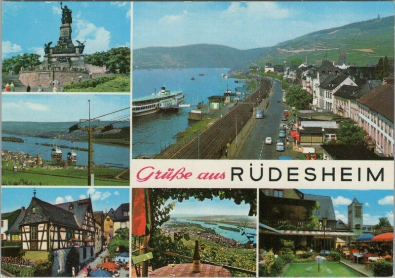 Germany Postcard - Greetings From Rudesheim, Rhine Valley, Hesse    RR13401