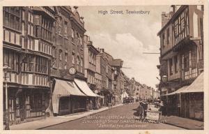 TEWKESBURY GLOUCESTERSHIRE UK HIGH STREET~ABBEY STUDIO SERIES PHOTO POSTCARD