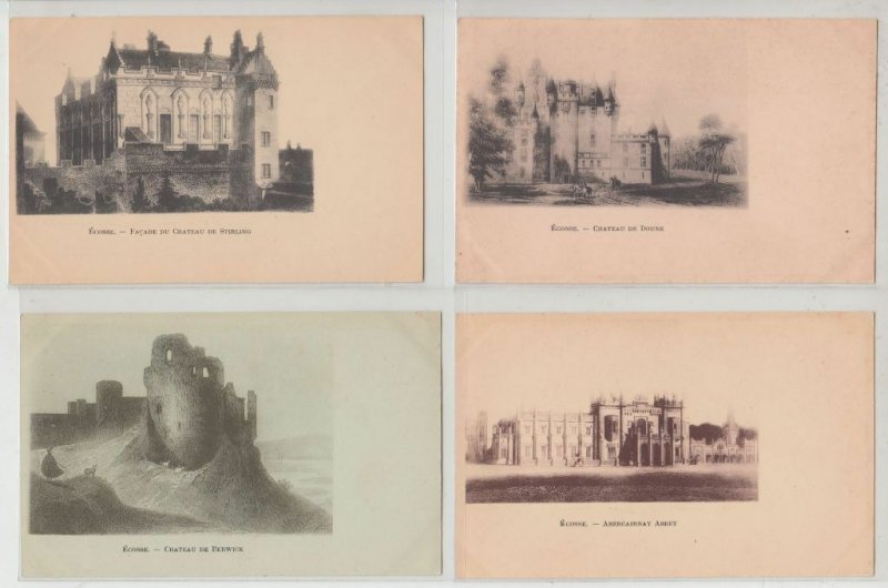 SCOTLAND ECOSSE CASTLES UK 35 Vintage postcards Mostly pre-1920 (L2796)