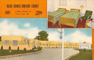 Cave City Kentucky Blue Grass Motor Court Multiview Antique Postcard K19883