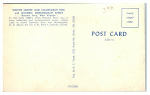 Shenandoah Street, Harpers Ferry, WV Postcard *5F2