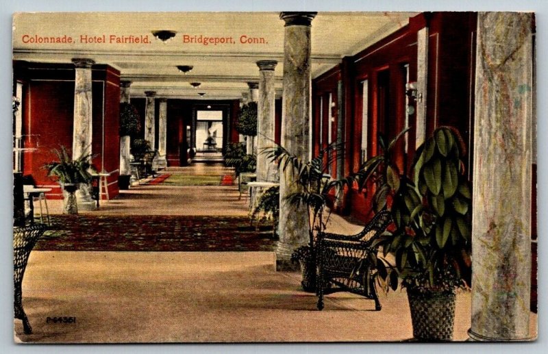 Bridgeport  Connecticut  Hotel Fairfield   Postcard