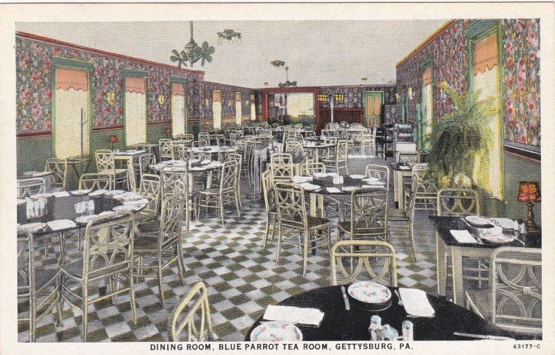 Pennsylvania Gettysburg Blue Parrot Tea Room Dining Room sk5876