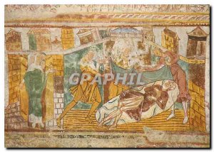 Modern Postcard Mural of the vault of the nave of the Church of Saint Savin o...