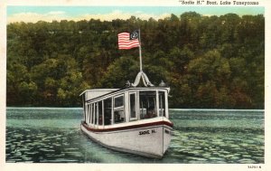 Vintage Postcard 1920's Sadie H. Leisure Boat Lake Taneycomo Missouri Transpo.