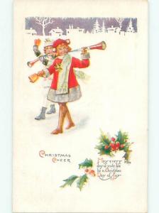 Pre-Linen Christmas KIDS BLOW HORNS AND RING BELLS AB5833