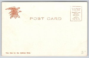 Fall River MA~Public High School Bldg~Clock Tower~Romanesque~c1905 Postcard