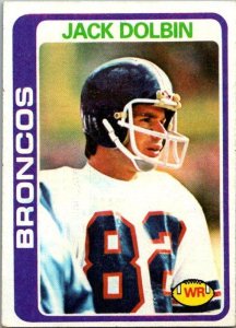 1978 Topps Football Card Jack Dolbin Denver Broncos sk7082