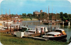 Postcard 1950s Michigan Benton Harbor Yacht Basin Dexter MI24-2337