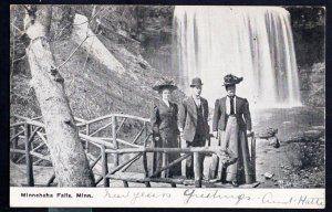Minnesota Minnehaha Falls - People in Victorian Clothing - Vintage DB - pm1910