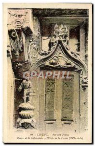 Old Postcard Lisieux Street Fèvres the Manor of the Salamander details facade