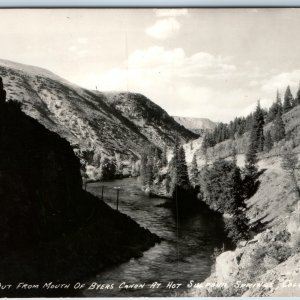 Molas de enxofre quente c1950s, Colo. RPPC Mouth Byers Canyon Sanborn B 1085 CO A207-