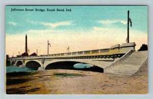 South Bend Indiana, JEFFERSON STREET BRIDGE, Vintage Postcard